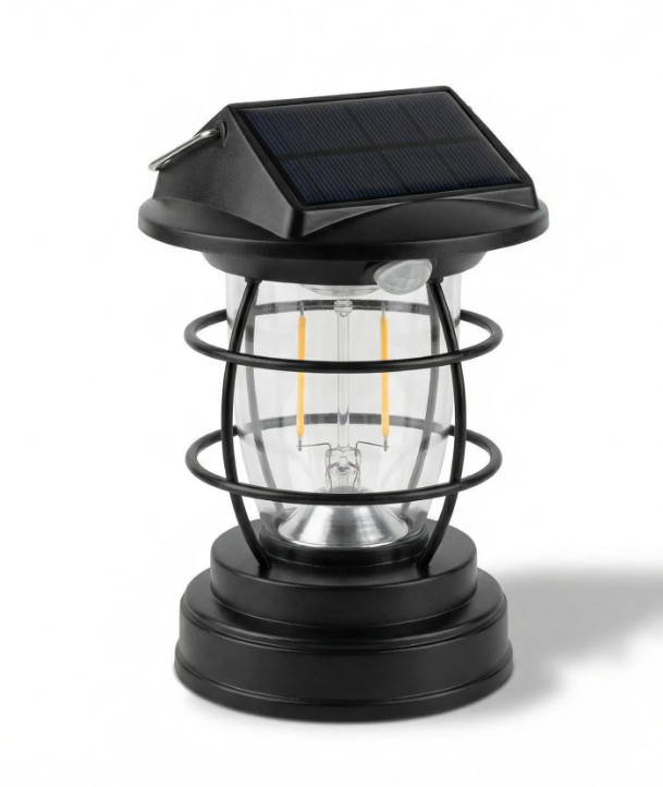 lampa kemping solarna z czujnikiem
