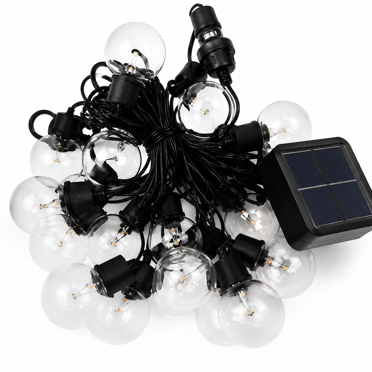 Girlanda świetlna LED – 10 m, kulki 20 kulek SOLARNA