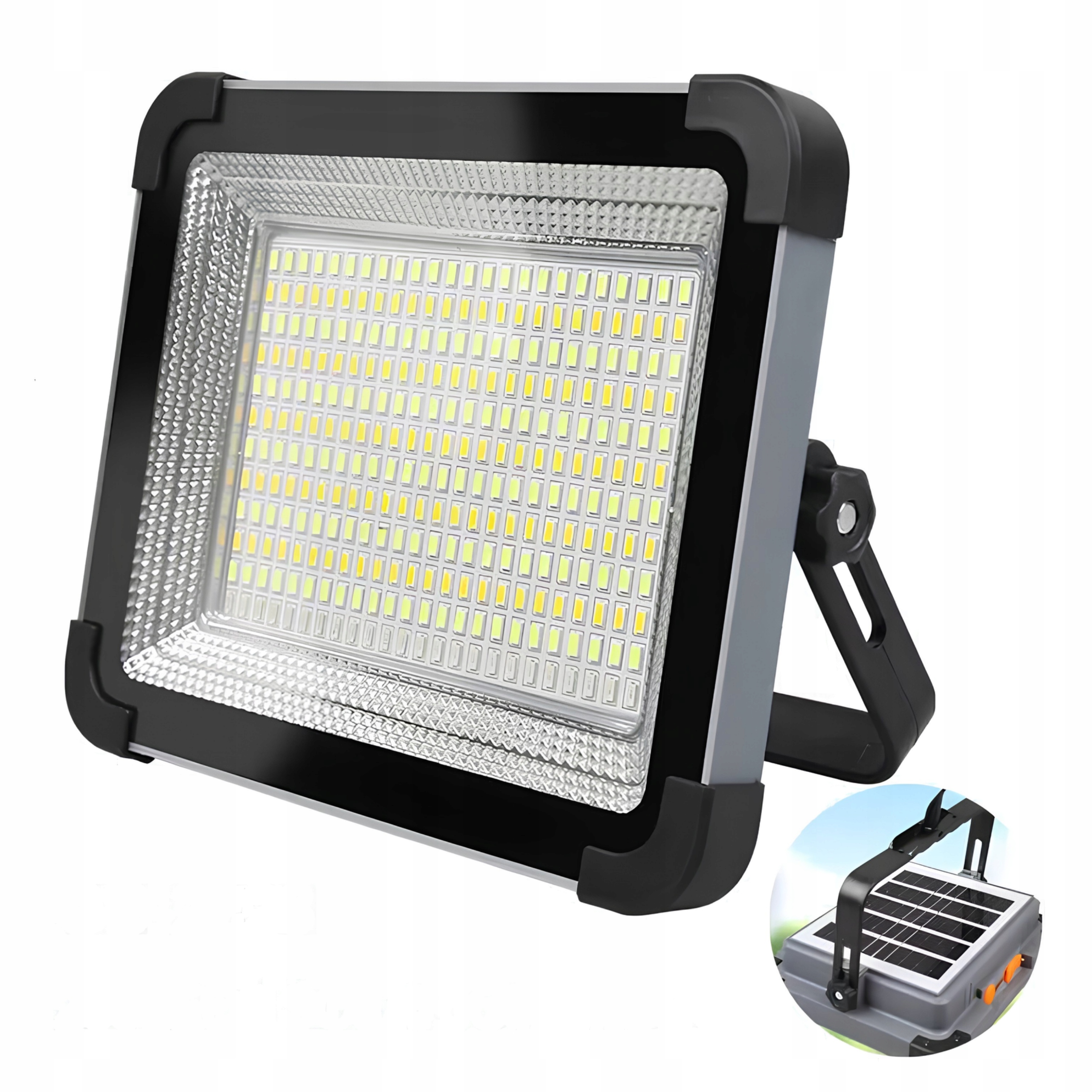 Naświetlacz Solarny LED 300 LED IP66 USB Zintegrowany Panel