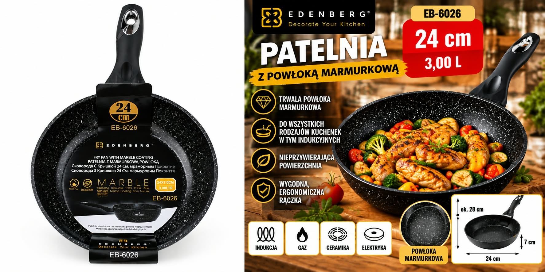 Patelnia 24cm