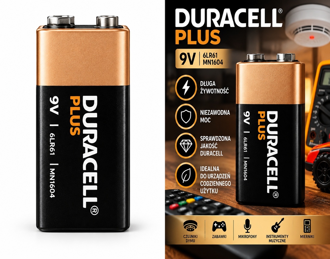Bateria Duracell 9V
